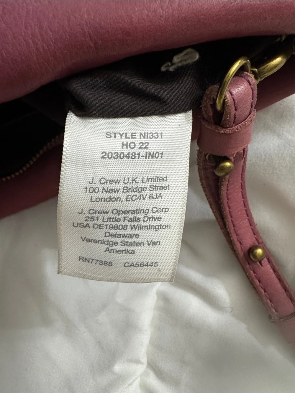 Madewell Mauve Pink Leather Crossbody Bag - Picture 5 of 6